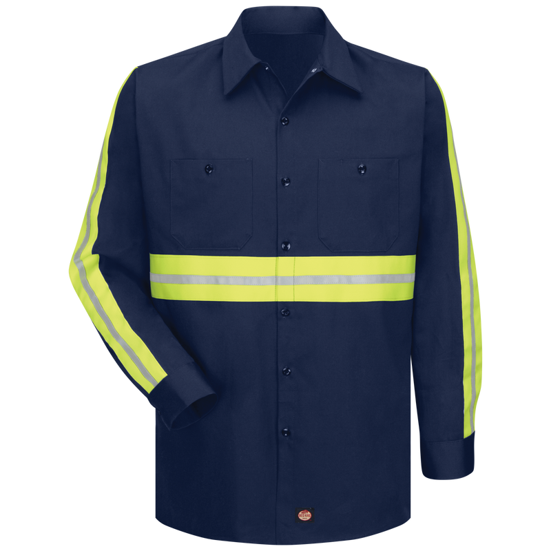Long Sleeve Enhanced Visibility Cotton Work Shirt