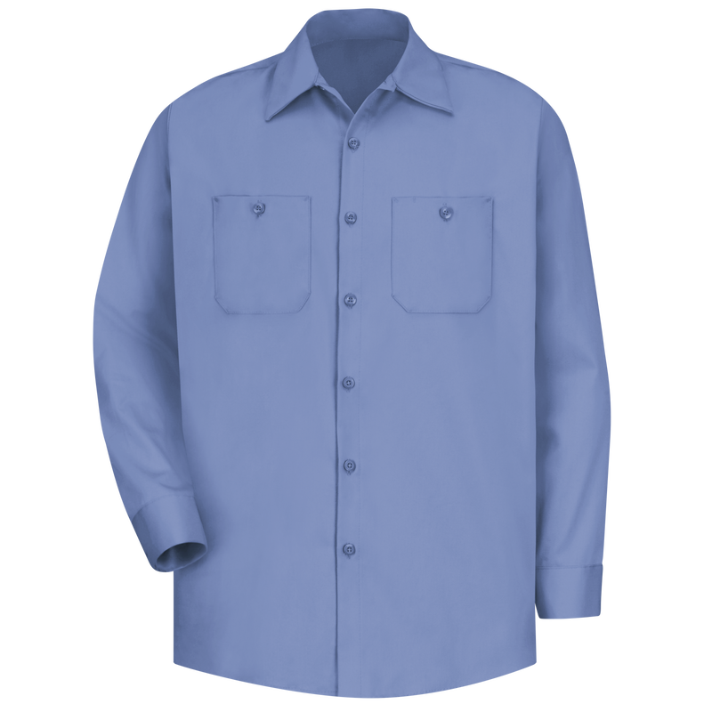 Men's Long Sleeve Wrinkle-Resistant Cotton Work Shirt