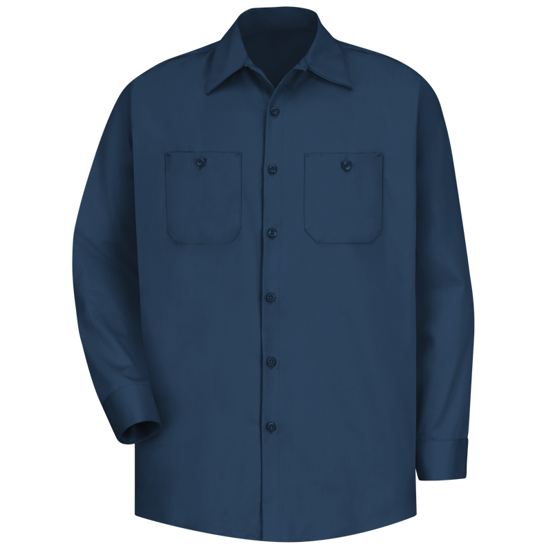 Men's Long Sleeve Wrinkle-Resistant Cotton Work Shirt
