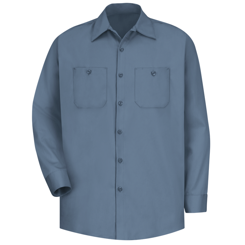 Men's Long Sleeve Wrinkle-Resistant Cotton Work Shirt