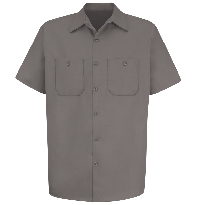 Men's Short Sleeve Wrinkle-Resistant Cotton Work Shirt