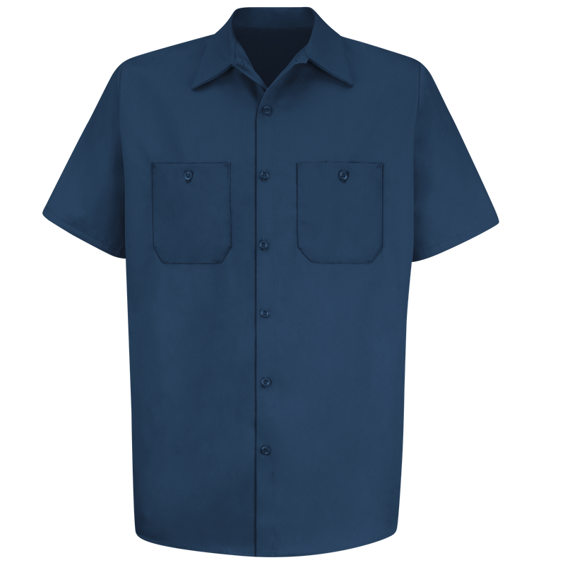 Men's Short Sleeve Wrinkle-Resistant Cotton Work Shirt